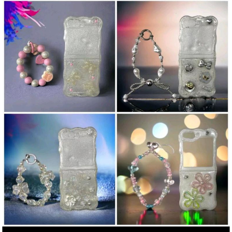 CASE GRADASI MARBLE + TALI GANTUNGAN HP [SAMSUNG Z FLIP 3/Z FLIP 4/Z FLIP 5] CASE CORAK SAMSUNG