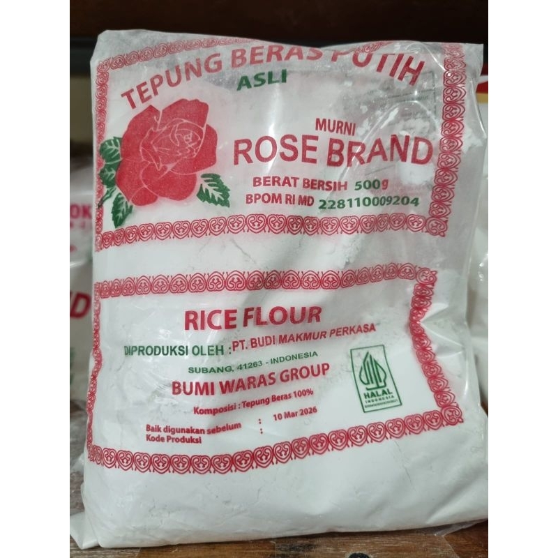 

TEPUNG BERAS PUTIH ROSE BRAND 500GR