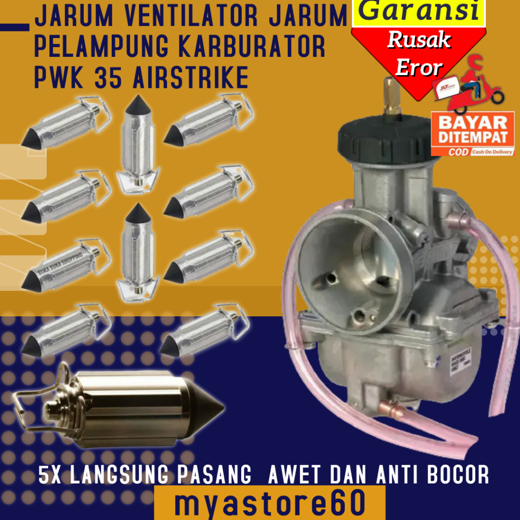 Jarum Ventilator Pelampung Jarum Apung Pelampung Ventilator Karbu Karburator Keihin  PWK 35 AirStrik