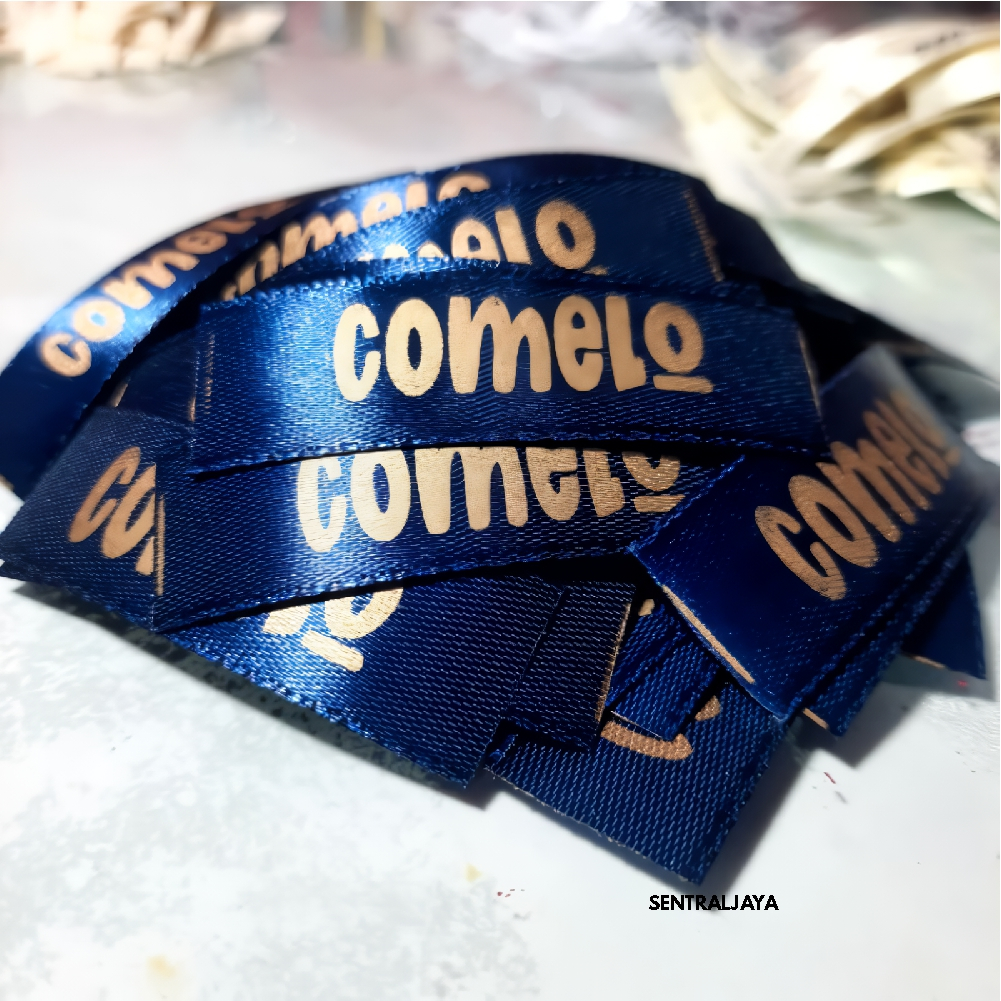 

Sentraljaya label pita satin putih label custom nama label satin ribbon washing care label vaktory