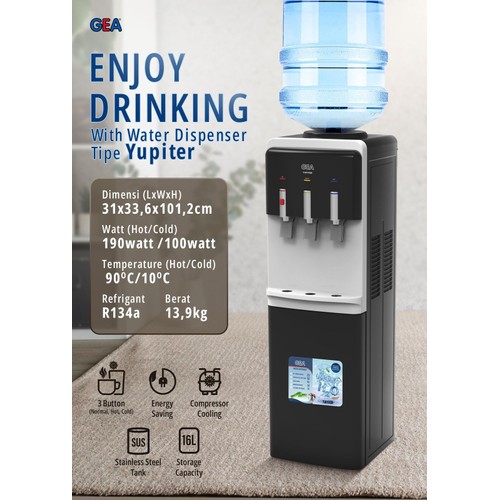 GEA JUPITER Dispenser Galon Atas Water Dispenser 3 Kran