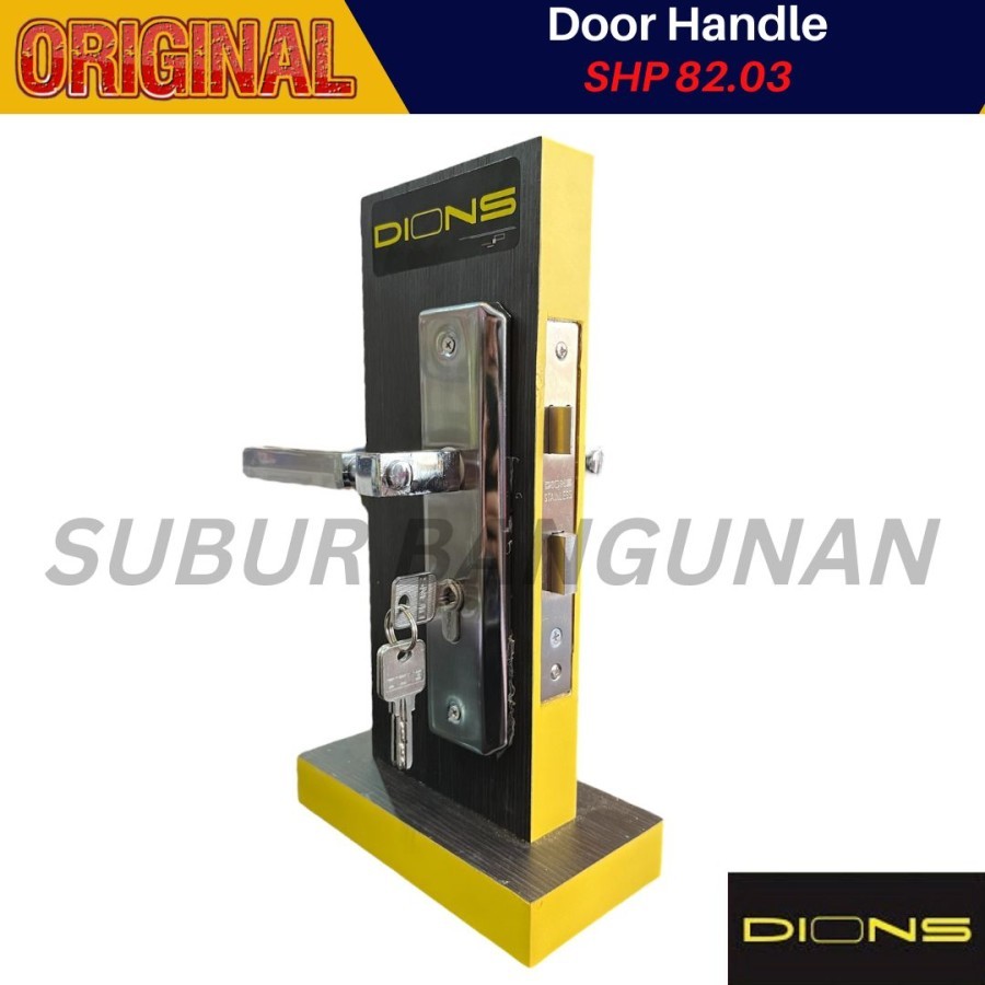 Handle Gagang Kunci Pintu Set Tanggung 20 Cm Dions by Solid SHP 82.03 (Sedang)