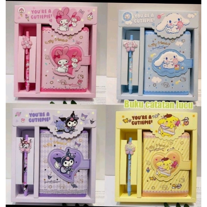 

2in1 Gift set sanrio notebook/ notebook sanrio/ gift set sanrio