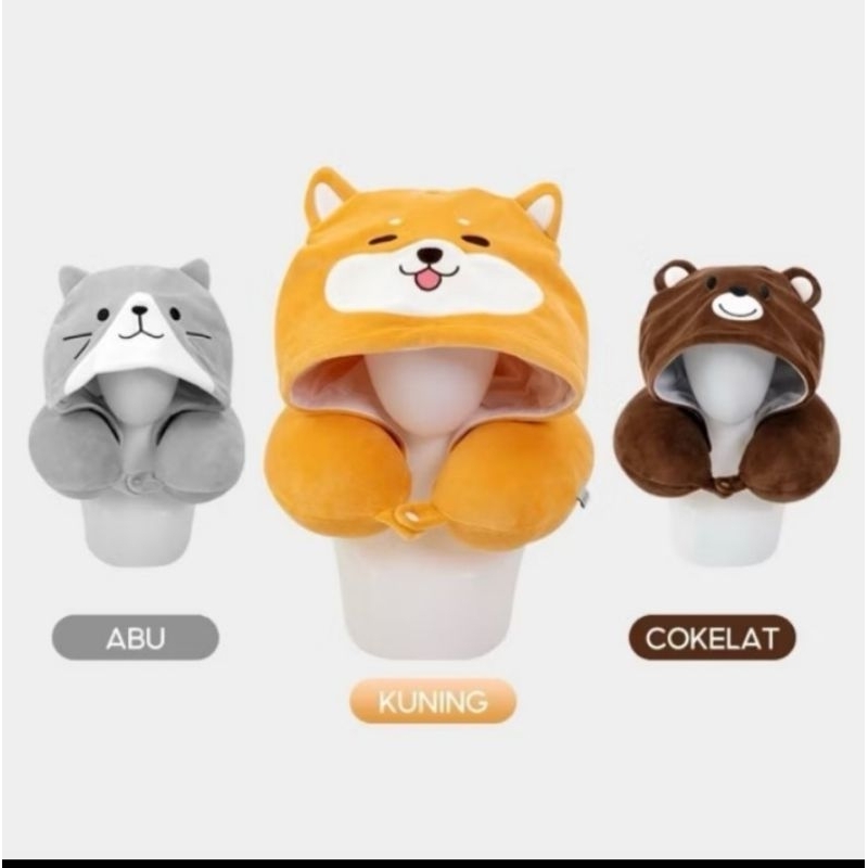 bantal leher Alba Sol Hooded Neck Pillow Bantal Leher