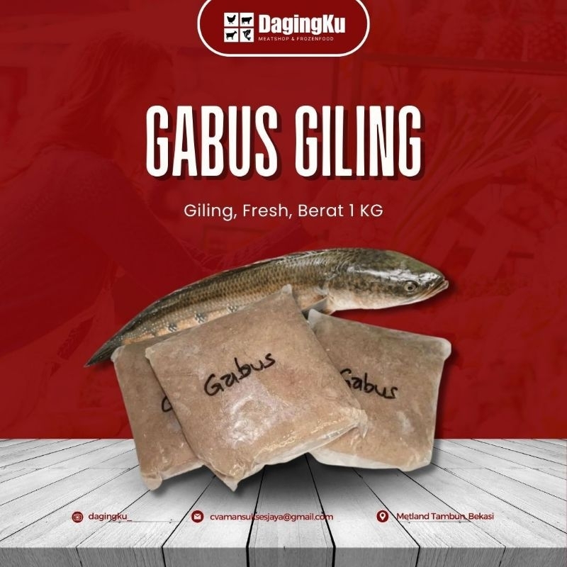 

Ikan Gabus Giling 1 Kg/Ikan Gabus Giling Fresh Dan Higienis 1 Kg/Ikan Gabus Giling Premium