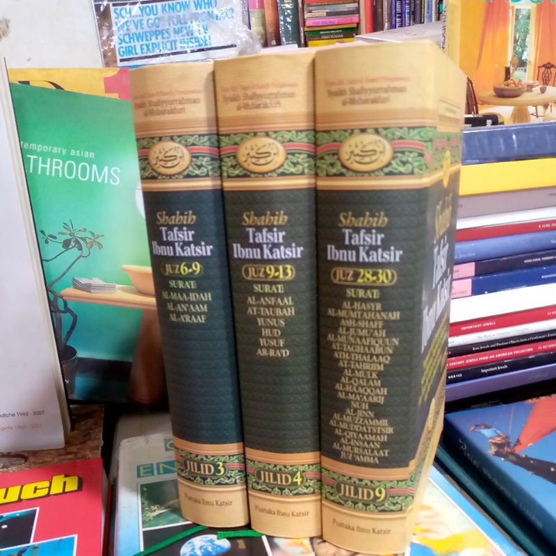 sahih tafsir Ibnu Katsir jilid 3 .4 dan 9 bekas original hard caver