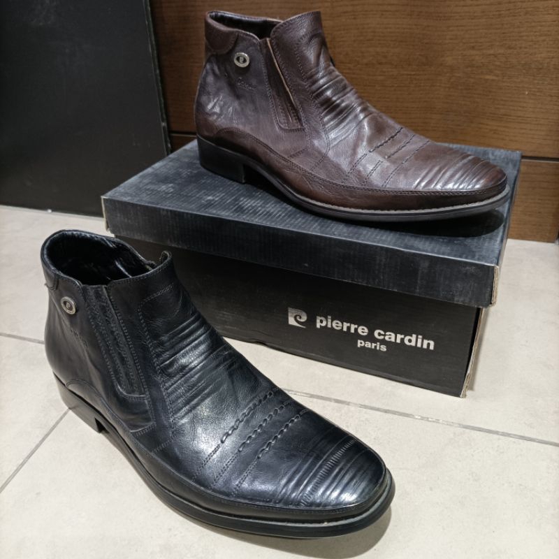 Sepatu Boots Kulit Pria Pierre Cardin