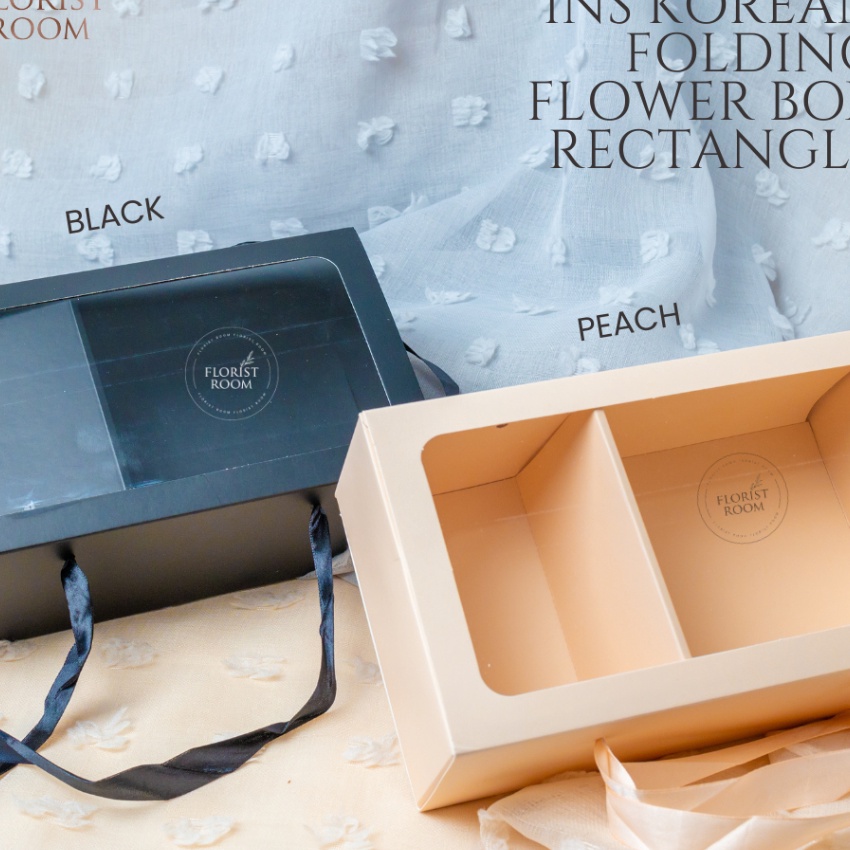 

KF7 Ins Korean Folding RECTANGLE Flower Box Bloombox Flower Box