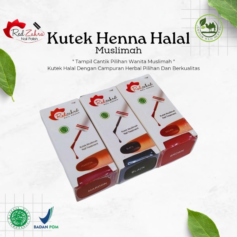 Kutek halal red zahra nail polish