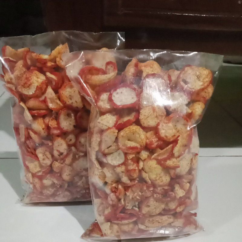 

ANEKA CEMILAN KRUPUK SEBLAK ( 3 BUNGKUS 600G)