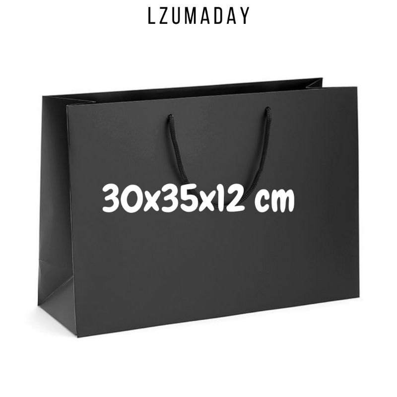 

LZ056 - Paperbag Hitam Polos uk 30x35x12 cm