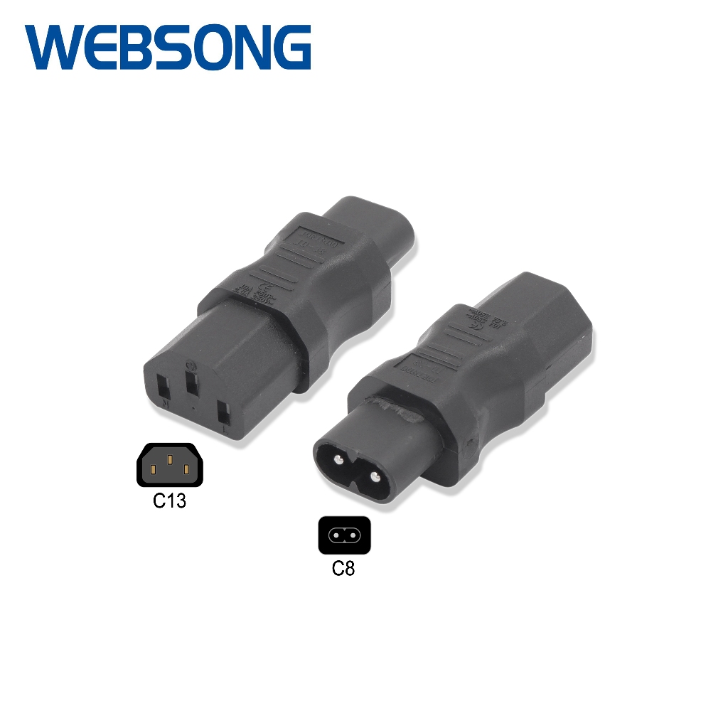 Connector Power JD-38 JD-46 JD-54 JD-58 C8 to C13 Straight Down Right Left Websong