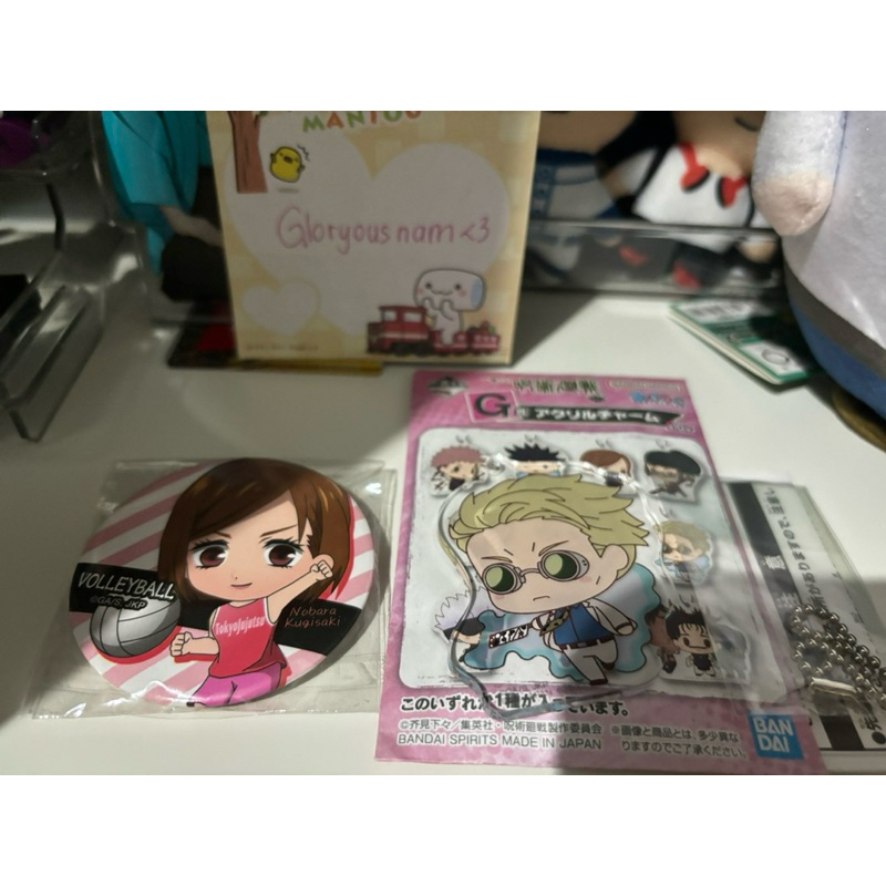 [READY STOCK] Printilan jjk (akrilik nanami & pin badge nobara, pin badge gojo)