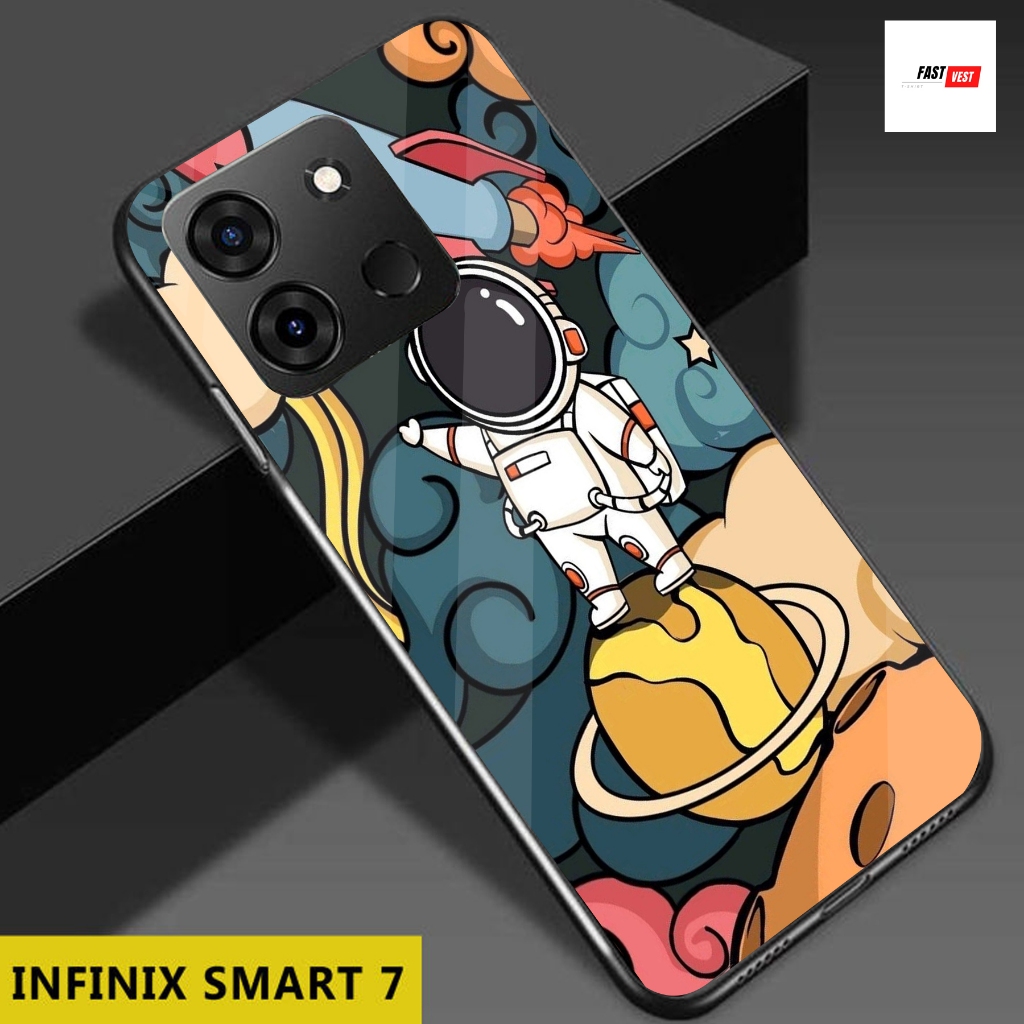 FV55 Softcase Glass Kaca Infinix Smart 7 2024 Terbaru Casing Handphone - Pelindung Handphone - Akses