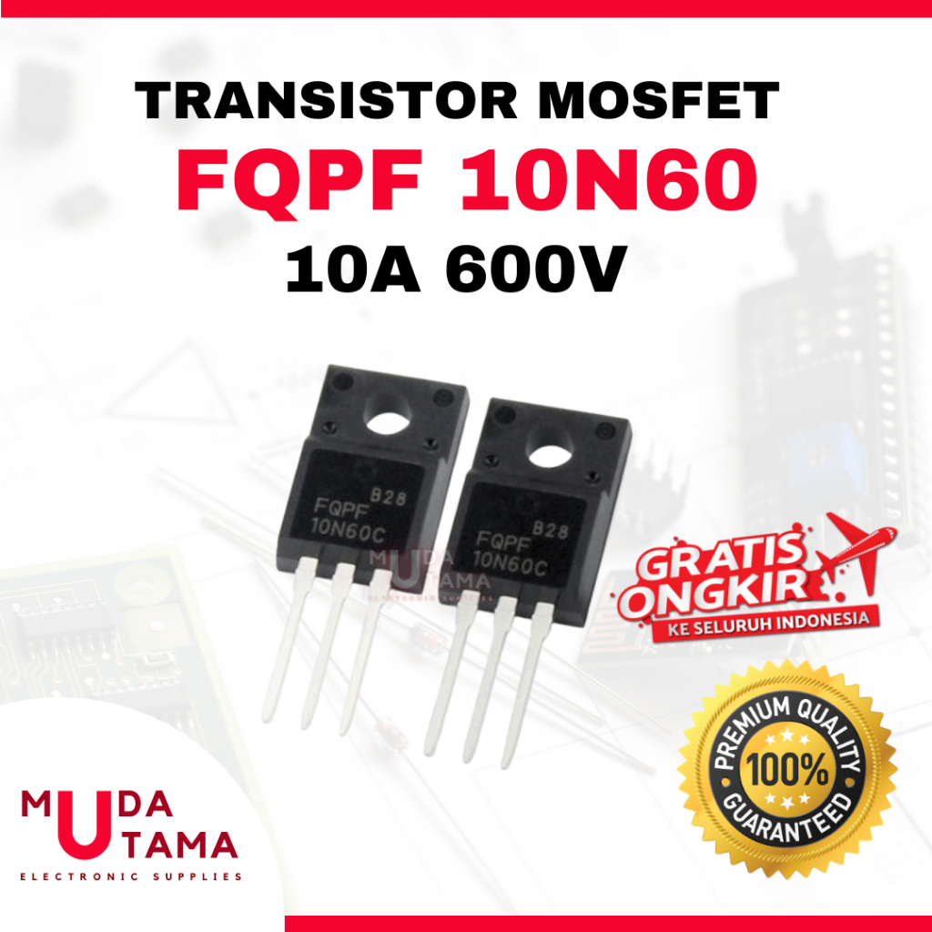 TR Mosfet 10N60 FQPF10N60 - 10A 600V - TR 10N60 - TR FQPF10N60 - Mosfet 10N60 - Mosfet FQPF10N60