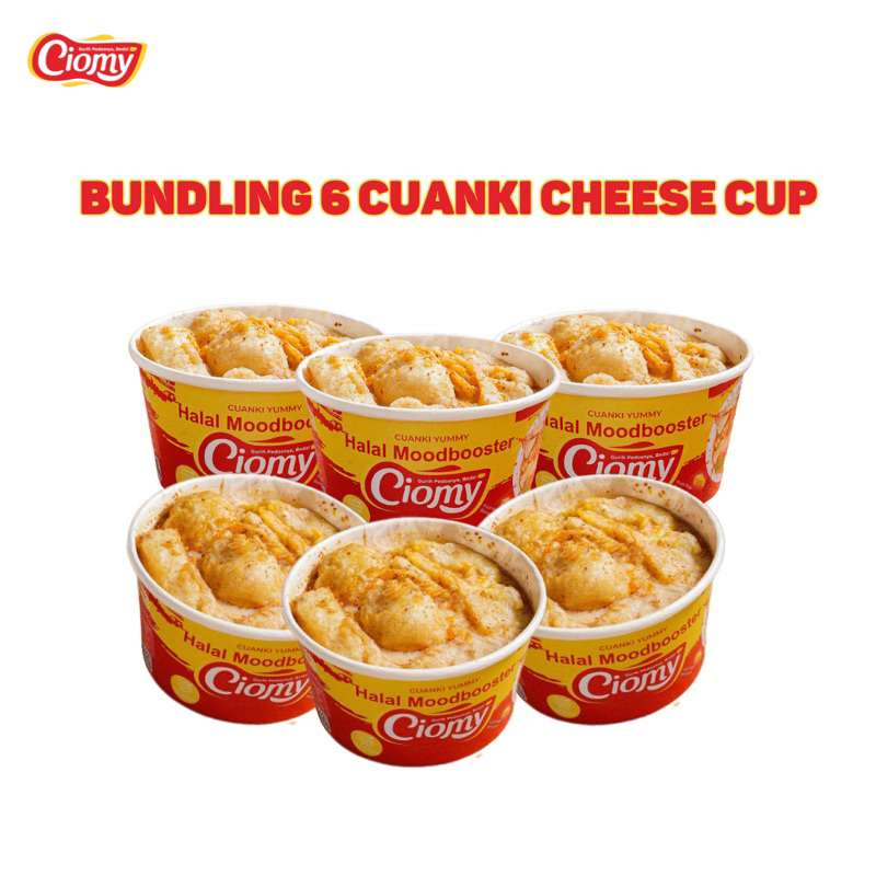 

CIOMY - PAKET BUNDLING CUANKI CUP CHEESE 6 CUP 85gr AYAM PEDAS KUAH KEJU