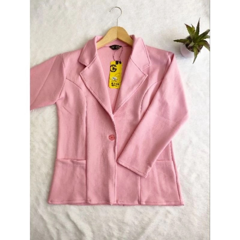 BLAZER KANCING SCUBA || BLAZER WANITA KOREAN