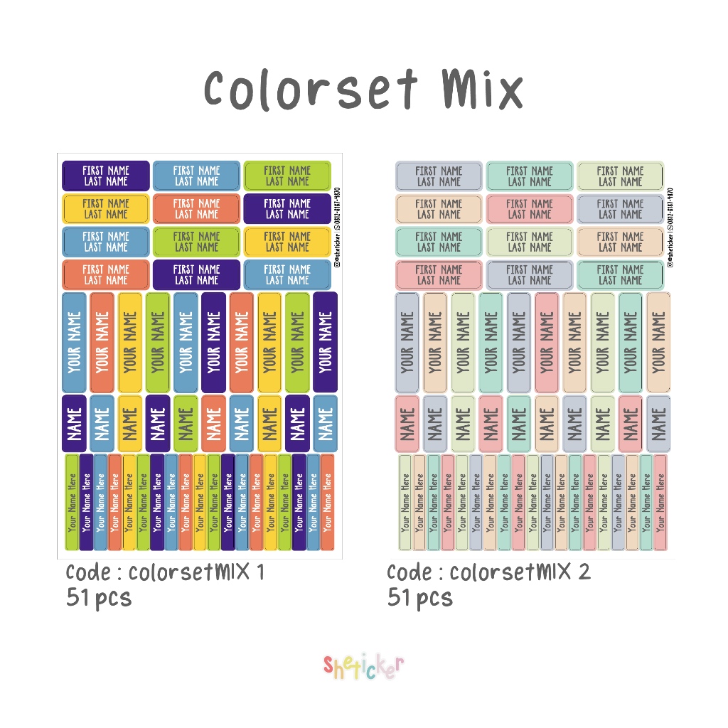 

Label Nama Colorset MIX
