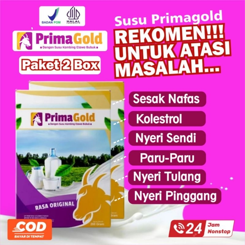 

2 BOX SUSU KAMBING ETAWA PRIMAGOLD - SUSU KAMBING ETAWA