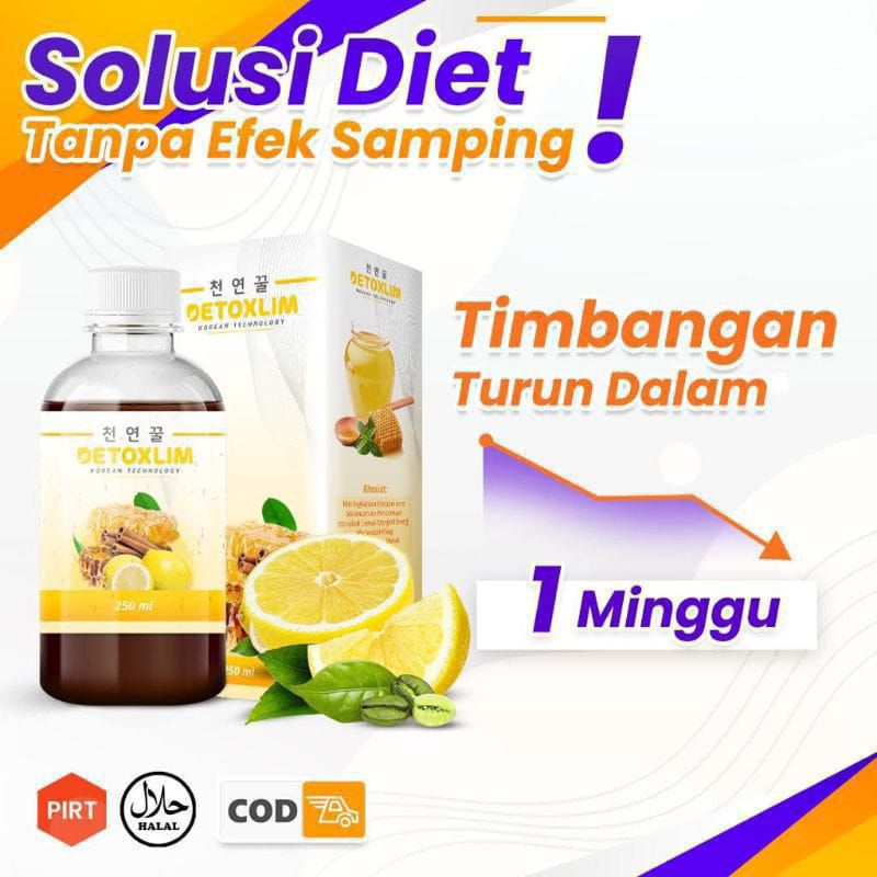 Madu Detoslim Diet Madu Penurun Berat Badan Alami Madu Diet Asli (DETOXLIM)
