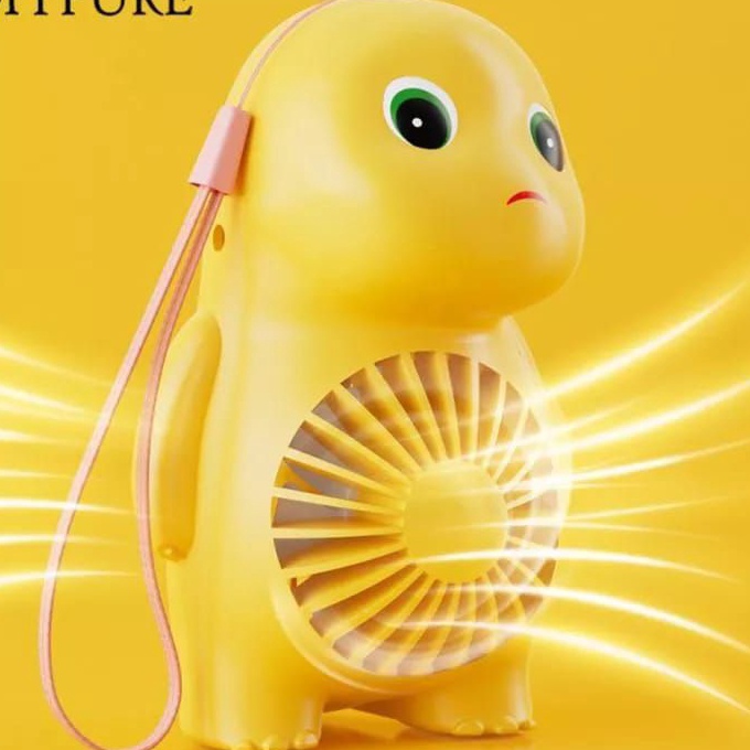 Terbatas hokkiterus21 KIPAS DINO kipad angin portable dino yellow chubby nailong kuning mini fan kip