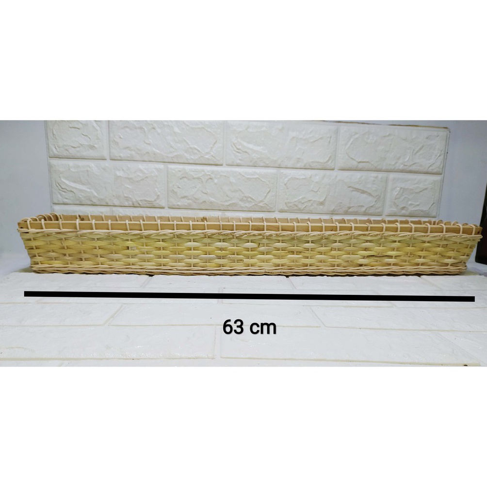

MURAHMERIAH Keranjang Rotan Renda Panjang 63 cm Souvenir Kado Parcel Hadiah Gift