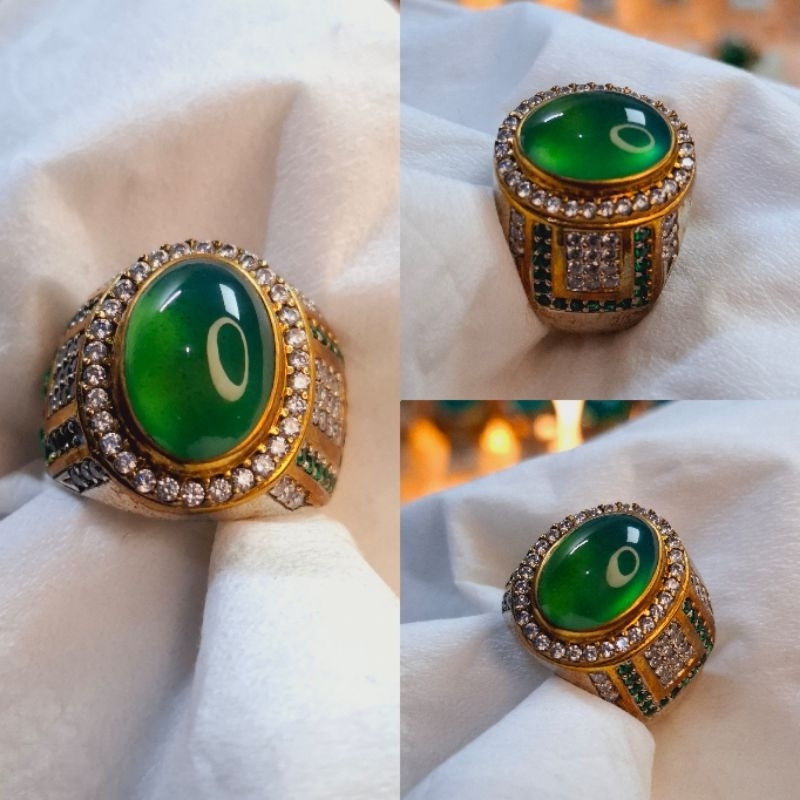 Batu Bacan Gulao tanjung Giwang Top Ring Perak