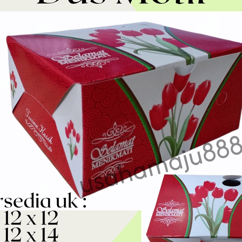 

Unggul 1pcs Dus Motif Box 12x12 12x14 12x16 Kotak Kue Snack Cemilan