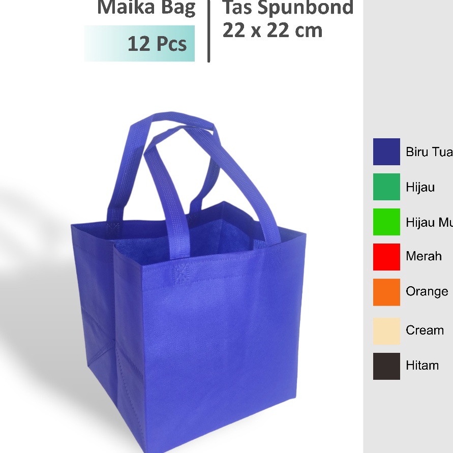 

Terbaru 12 Pcs Tas Hajatan 22x22 cm Tas Box Nasi Tas Spunbond