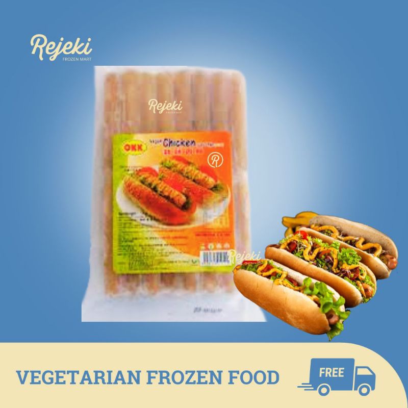 

OKK Vegan chicken Sausage Sosis Lapchiong 1kg - Rejeki Frozen Mart