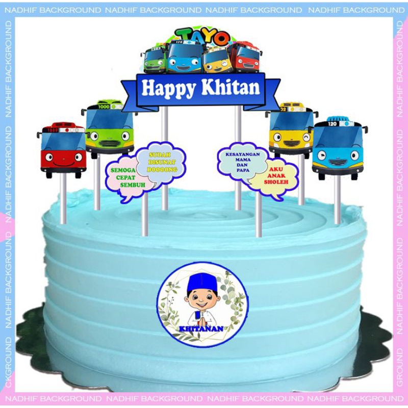 

Toper Cake HAPPY KHITAN Hiasan Tusuk Kue Ulang Tahun