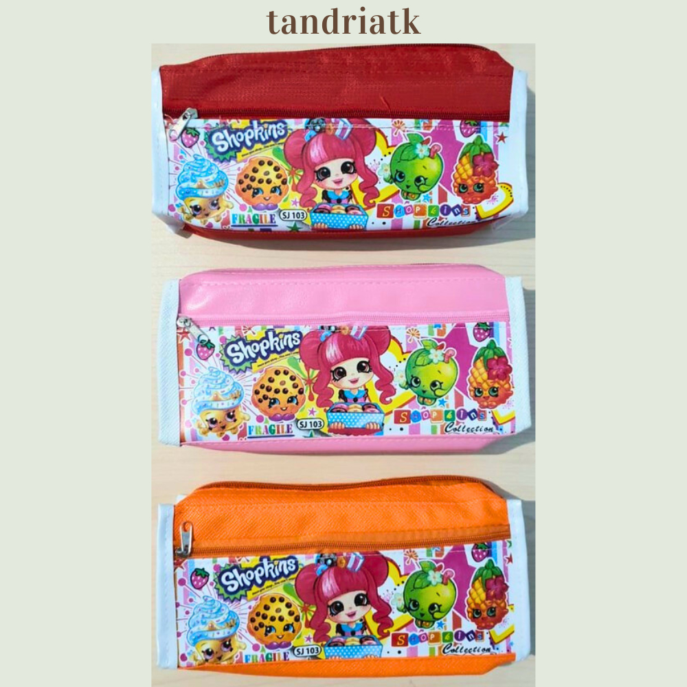 

Tempat Pensil Kain Kotak Pensil SJ Shopkins SJ 103 Motif Girl Lucu
