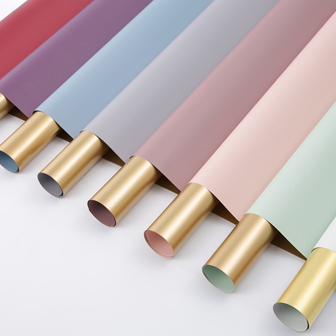 

KI3 BICOLOR GOLD CELLOPHANE PACK 58X58cm Kertas Bunga Wrapping Paper