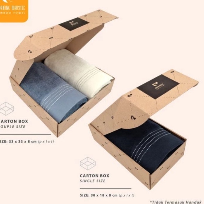 

Grosir Gift box handuk dus handuk hadiah packaging dus handuk single dan couple morning whistle by Terry Palmer