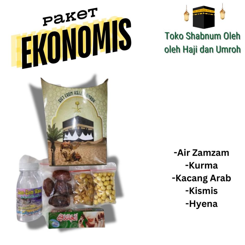 

Paket Oleh Oleh Haji & Umroh Murah Ekonomis + Pacar Kuku Chandini,dus tali 8x14cm
