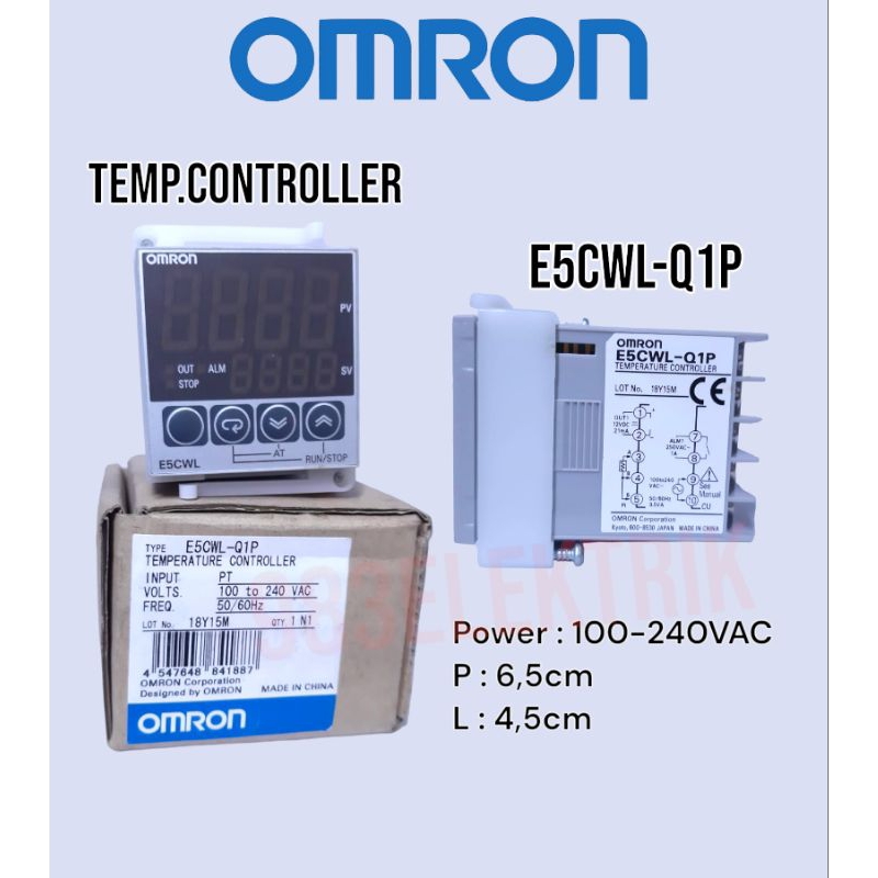 Omron Temperature Controller type E5CWL-Q1P temperature controller merk omron