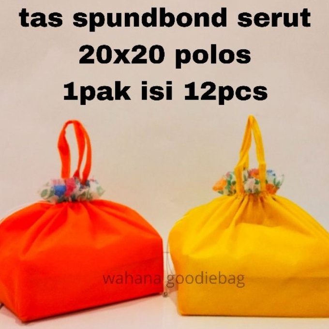 

FG2 Spunbond Dus Kotak NasiBesekKotakBento Tas Serut 2x2