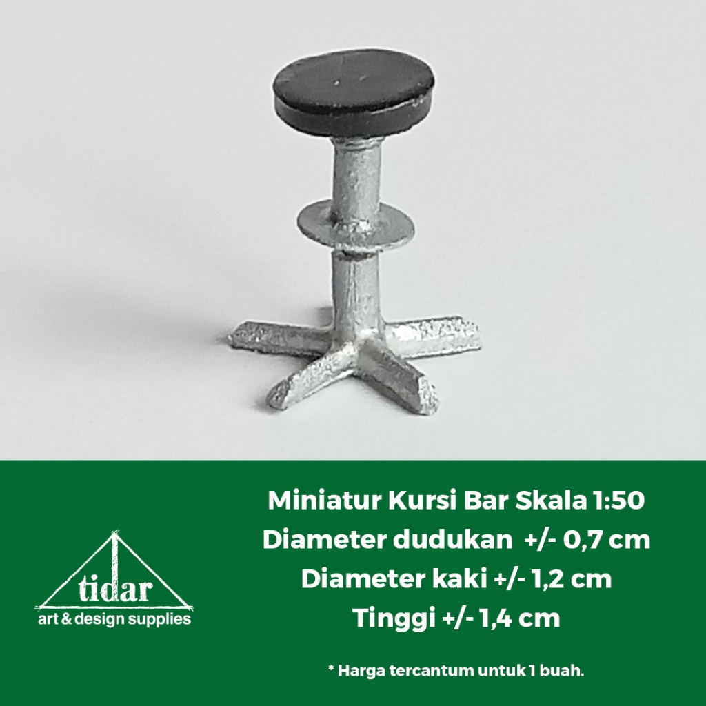 

[MR] HR - Miniatur Kursi Bar Skala 1:50 - Maket Bangku Kafe - Stool Cafe