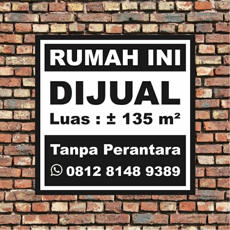 Spanduk Uk. 100 x 100 cm untuk Rumah Dijual / Disewakan / Dikontrakan