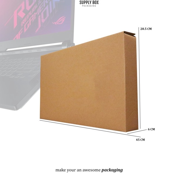 

KI3 BOX LAPTOP POLOS 1 SET UK45x6x285 cm Kardus Laptop