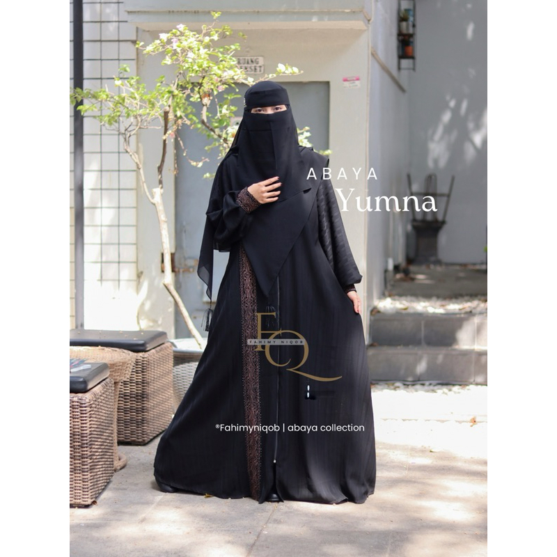 Abaya hitam saudi Yumna | Abaya outer | Abaya border mewah