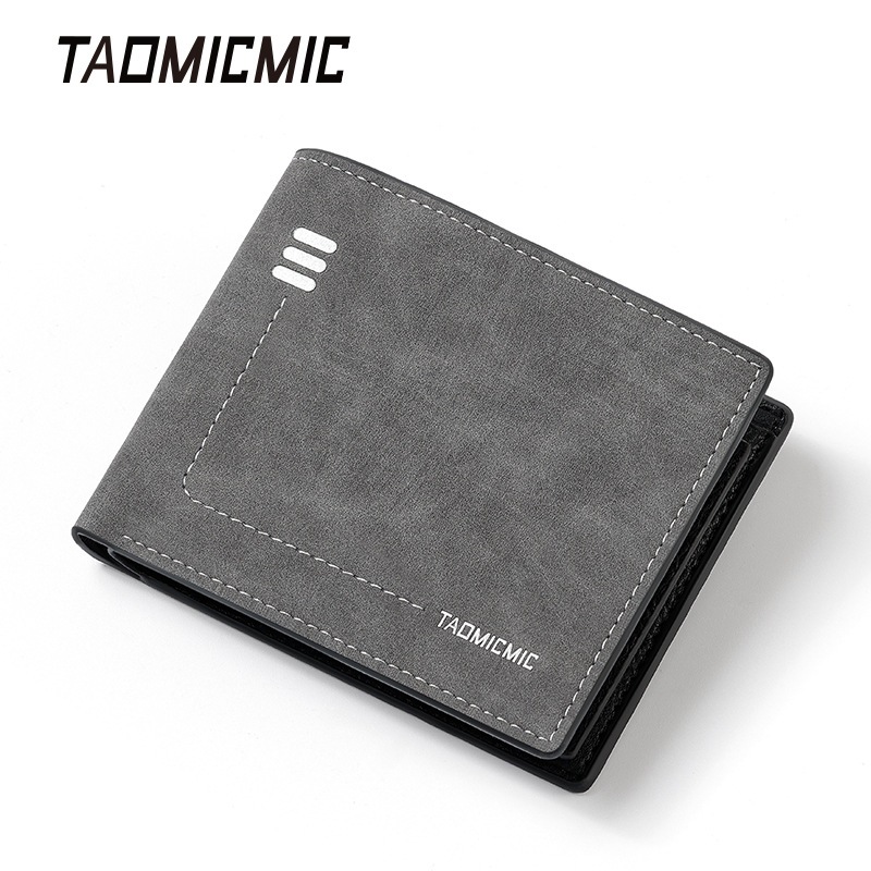 TAOMICMIC S3104 Dompet Cowok Bahan Kulit PU Leather Premium Dompet Lipat Pria