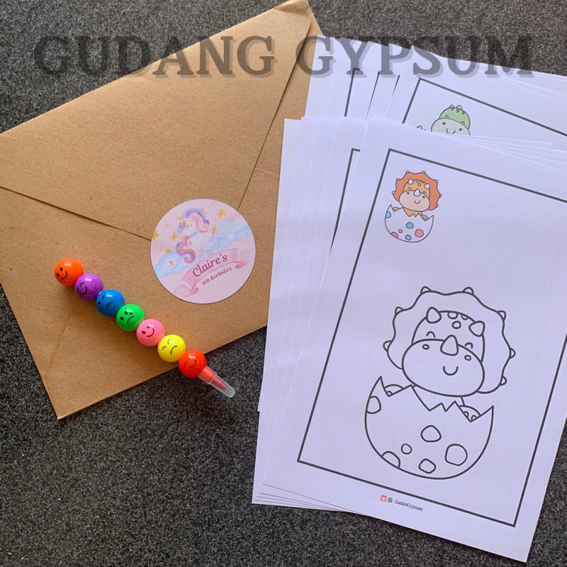 

Paket mewarnai souvenir ulang tahun anak murah kertas mewarna