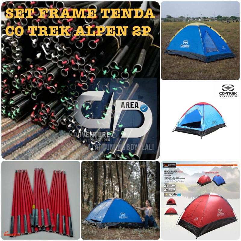 Set rangka tenda co trek alpen 2 set frame tenda fiber co trek alpen 2p