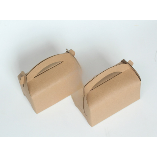 

10 pcs gable box warna coklat polos kraft ukuran 16x9x8 cm gable box kotak snack non laminasi berkualitas premium