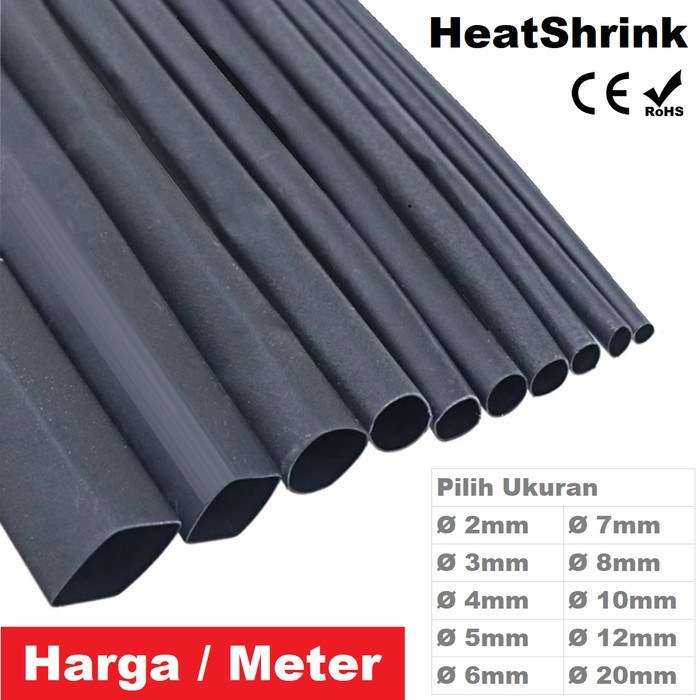 Heatshrink Isolasi Selongsong Selang Bakar Heat Shrink 20mm 20 mm