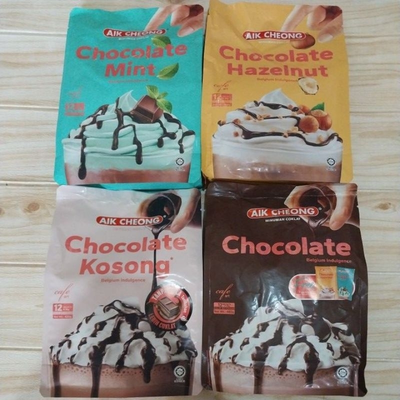 

Aik Cheong Chocolate Mint / Chocolate Hazelnut / Chocolate Original / Chocolate Kosong 12 sachets