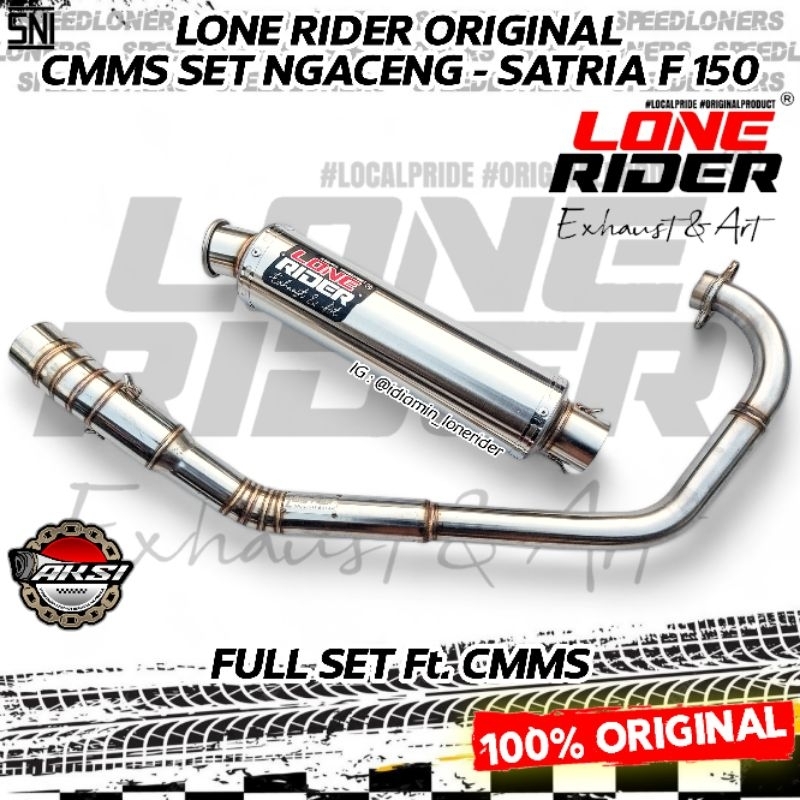 LONE RIDER ORIGINAL Knalpot LR Satria Fu Cmms Set Ngaceng Full System