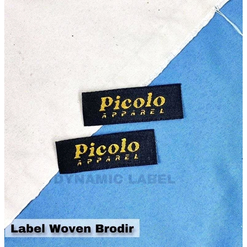 

(Free Desain)Ukuran 1.5x4 cm label woven damask | label rajut | label woven custom / labekl tas / label baju / label celana