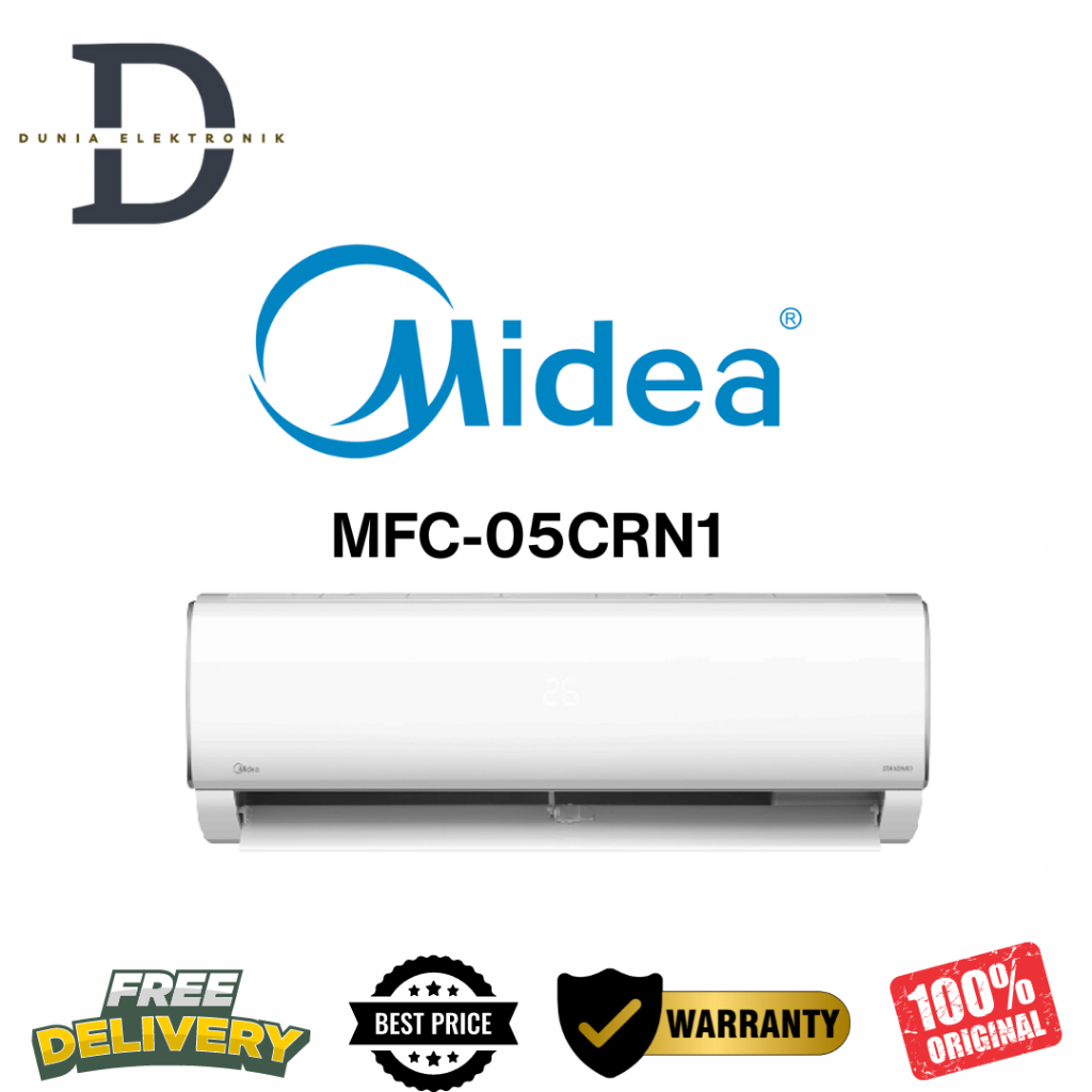 AC MIDEA 1/2 PK - MSFC05CRN1 - GRATIS PASANG